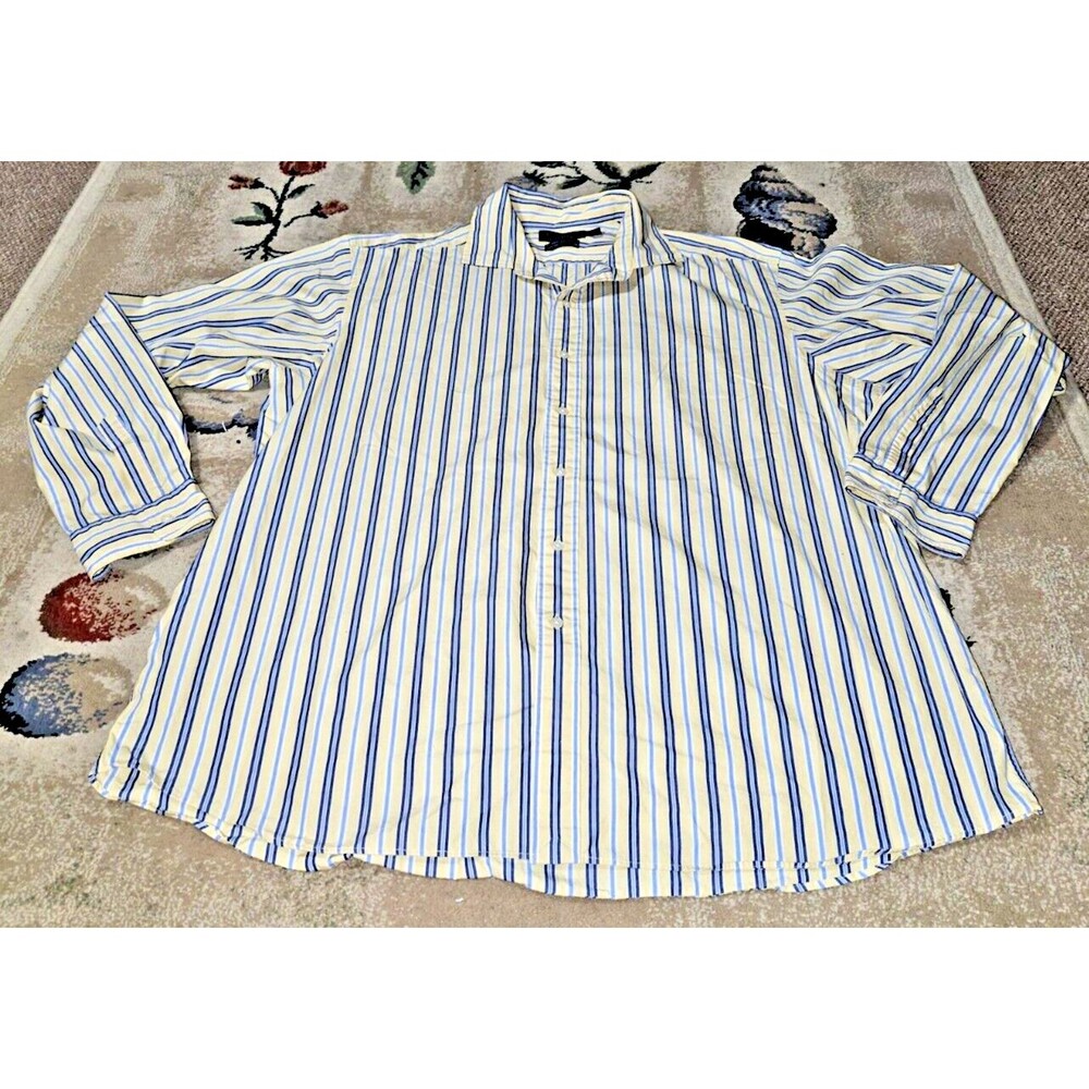 Polo Ralph Lauren Shirt Men’s 2XL Yellow Striped Westerton Long Sleeve Button Up
